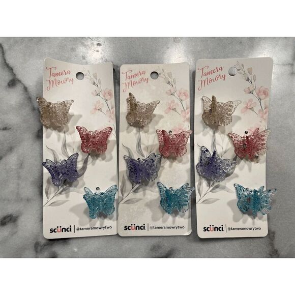 Scunci Tamera Mowry Mini Butterfly Clips Lot of 3 - Picture 1 of 2